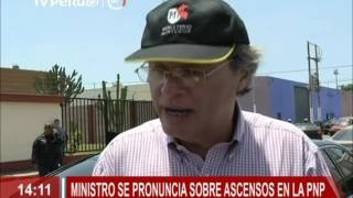 Ministro Basombrío se pronuncia sobre ascensos en la PNP [upl. by Darbee]