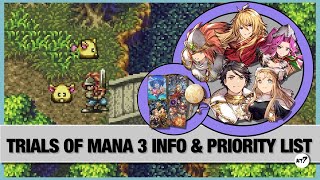 Trials of Mana 3 priority list  WOTV x ToM3 [upl. by Leahcar]