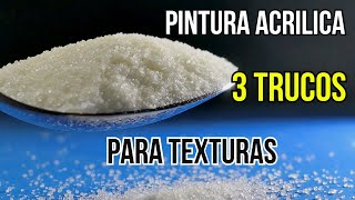 3 TRUCOS para pintar TEXTURAS abstractas con PINTURA ACRÍLICA y algo más [upl. by Clapp]