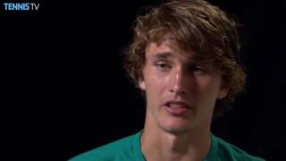 Before Washington Zverev Talks About Federer Win 2016 [upl. by Noyek900]