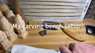 My wood carving bench setup [upl. by Azarcon169]