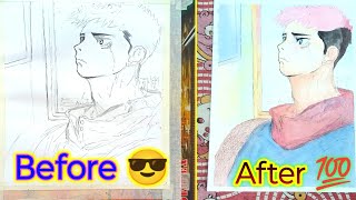 🔴 Draw Yuji Itadori from Jujutsu kaisen  Anime drawing in hindi [upl. by Franck539]