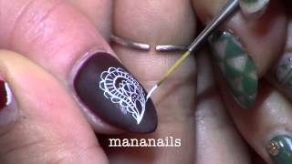 PAISLEY nailsart by mananails [upl. by Beberg]