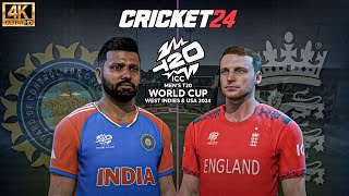 Semi Final 😰  India vs England  T20 World Cup 2024  Cricket 24 6 [upl. by Crescin]