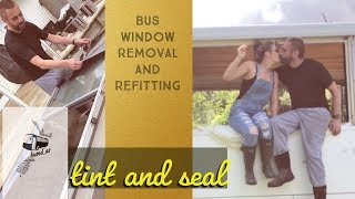 DIY Window Tinting  Resealing and tinting the school bus windows [upl. by Hgielar]