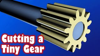 My First EVER Try at Machining a Brass Pinion Gear  or ANY gear [upl. by Nannarb]