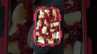 Fruit chaat😊Tiffin ideaskids lunch box Quick and healthy snacks healthyfood fruitchaat lunchbox [upl. by Linad]