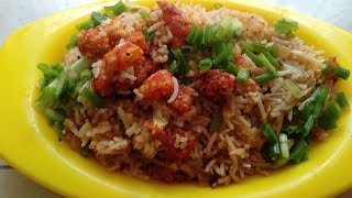 Gobi Fried Rice RecipeCauliflower fried riceGobi Manchurian Rice [upl. by Ahsienod]