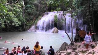 Erawan Waterfalls  Kanchanaburi Thailand [upl. by Imrots]