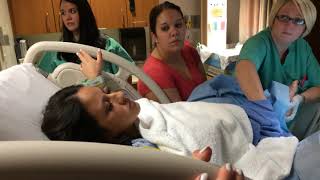 Baby 3s Unmedicated Hospital Birth Vlog  The Dainty Pear [upl. by Asirb742]