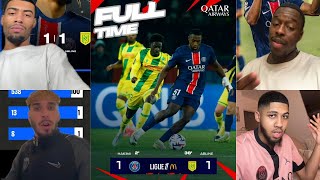 LES RÉACTIONS APRES LE MATCH NUL HONTEUX DU PSG CONTRE NANTES parissaintgermain nantes [upl. by Hareemas]