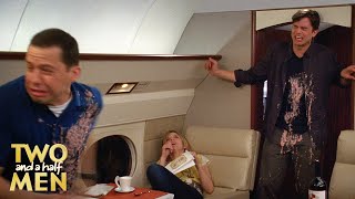 Lyndsey Vomits All Over Waldens Plane  Two and a Half Men [upl. by Jake643]