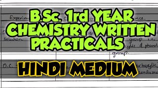 Chemistry Practical  BSc 1st year  hindi medium  Record [upl. by Aihsaei51]