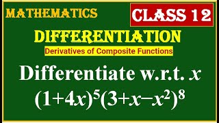 DIFFERENTIATION  Differentiate wrt x 1  4x5  3  x − x28 [upl. by Adley]