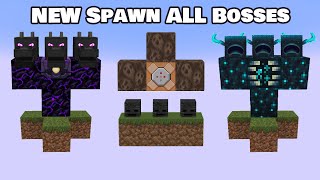 New Spawn ALL BOSSES in Minecraft [upl. by Aksoyn]