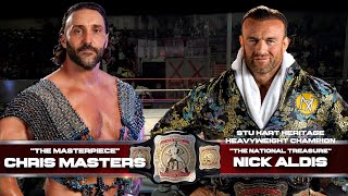 Nick Aldis c vs Chris Masters — Stu Hart Heritage Heavyweight Championship Match [upl. by Arayc]