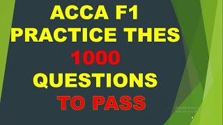 ACCA F1 1000 Questions with answers 20232024 fast track [upl. by Zola302]