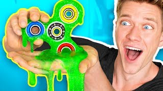 DIY Slime Fidget Spinner That ACTUALLY SPINS How To Make Rare Giant Fidget Spinners amp Tricks [upl. by Noroj]