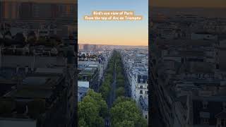 Bird’s eye view of Paris from the top of Arc de Triomphe [upl. by Neerak]