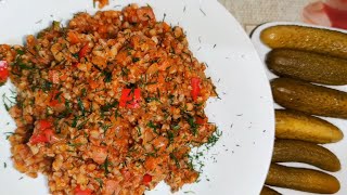 reteta  pilaf din hrisca cu legume si sunca reteta dietetica  home cooking [upl. by Nurat]