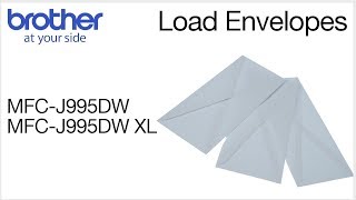 Loading an envelope into the Brother MFCJ995DW [upl. by Scoter]