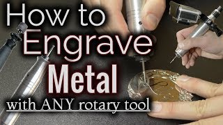 How To Engrave Metal With A Dremel Or ANY Rotary Tool [upl. by Henrieta815]