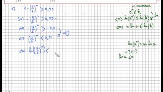 Fonction logarithme népérien  résoudre inéquation du type 34n ≤ 001  Niveau Bac [upl. by Hsetih]