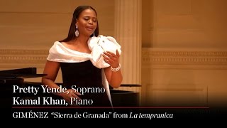 Soprano Pretty Yende Sings Jerónimo Giménez quotSierra de Granadaquot from La tempranica [upl. by Olatha]