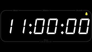 11 Hour  TIMER amp ALARM  1080p  COUNTDOWN [upl. by Hsaniva]