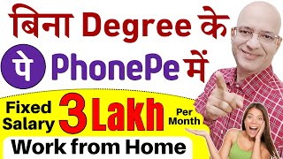 Work from home job in Phone Pe on fixed salary  Part time job  Sanjiv Kumar Jindal  Hindi  Free [upl. by Aititil]