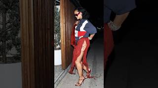 Rihanna steps out in West Hollywood fashionably rocking her sons name Riotrihannaasaprocky [upl. by Yuji]