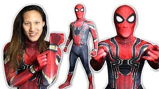 Spider Man IRON SPIDER Suit Cosplay UNBOXING [upl. by Kcirederf136]