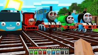 ESCAPE from THOMAS THE TANK ENGINEEXE and FRIENDS CHOO CHOO CHARLES amp TAYO THE BUS in Minecraft [upl. by Eckmann104]