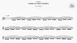 《SEVCIK SCHOOL OF VIOLIN TECHNICS OP 1 BOOK 1》Exercise 1  Part 2 16th Note ♩30 [upl. by Mannos]