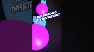 Pool decor got a glowup Solar powered remote controlled crescent and full moon partylights [upl. by Caresa9]