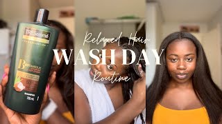 MY RELAXED HAIR WASH DAY ROUTINE  2023 UPDATE [upl. by Dewar]