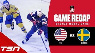 USA vs Sweden  2023 World Juniors Highlights [upl. by Clerissa]