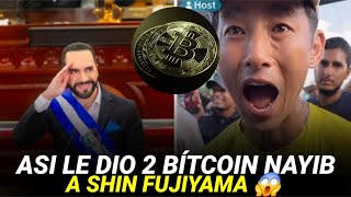 Así Fue como Nayib bukele le donó 2 Bítcoin a Shin Fujiyama en su llegada a El Salvador 😱 [upl. by Znieh]