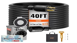 VEVOR 30 Amp Generator Cord and Power Inlet Box Kit 40 FT Review [upl. by Melquist497]