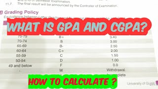 What is GPA and CGPA  Explanation of GPA and CGPA in URDU [upl. by Edmonda700]