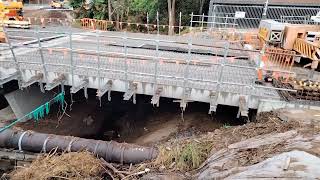 Gresham Street bridge works Ashgrove Brisbane after flood event March 2022 [upl. by Allicsirp]