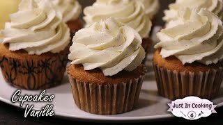 Recette de Cupcakes à la Vanille Cœur Praliné [upl. by Eima73]