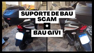 COMO INSTALAR SUPORTE DE BAÚ SCAM  BAÚ NA FLUO 125 [upl. by Mizuki]