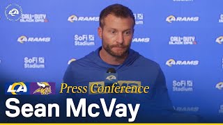 Sean McVay Addresses The Media Following Primetime Win Against The Vikings [upl. by Lovel512]