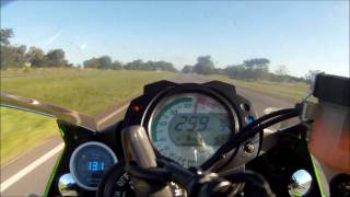 2009 Kawasaki ZX10R  320 Kmh GPS Gato 05 [upl. by Esereht]