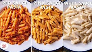 White Sauce Pasta  Red Sauce Pasta  Pink Sauce Pasta  Easy Pasta Recipes  Chef Sanjyot Keer [upl. by Vasiliu349]