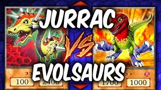 JURRAC vs EVOLSAURS YUGIOH Themed Decks [upl. by Leidba]