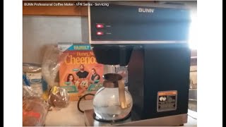 BUNN Professional Coffee Maker  VPR Series  Servicing [upl. by Anerb]