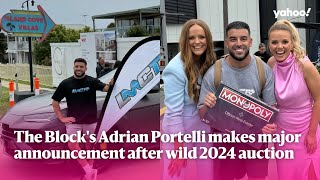 The Blocks Adrian Portelli makes major announcement after wild 2024 auction  Yahoo Australia [upl. by Stafani]