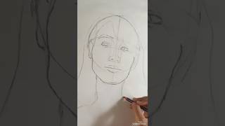 Loomis method AleezayDaVinci charcoal drawingtutorial loomismethod portrait [upl. by Lyell]